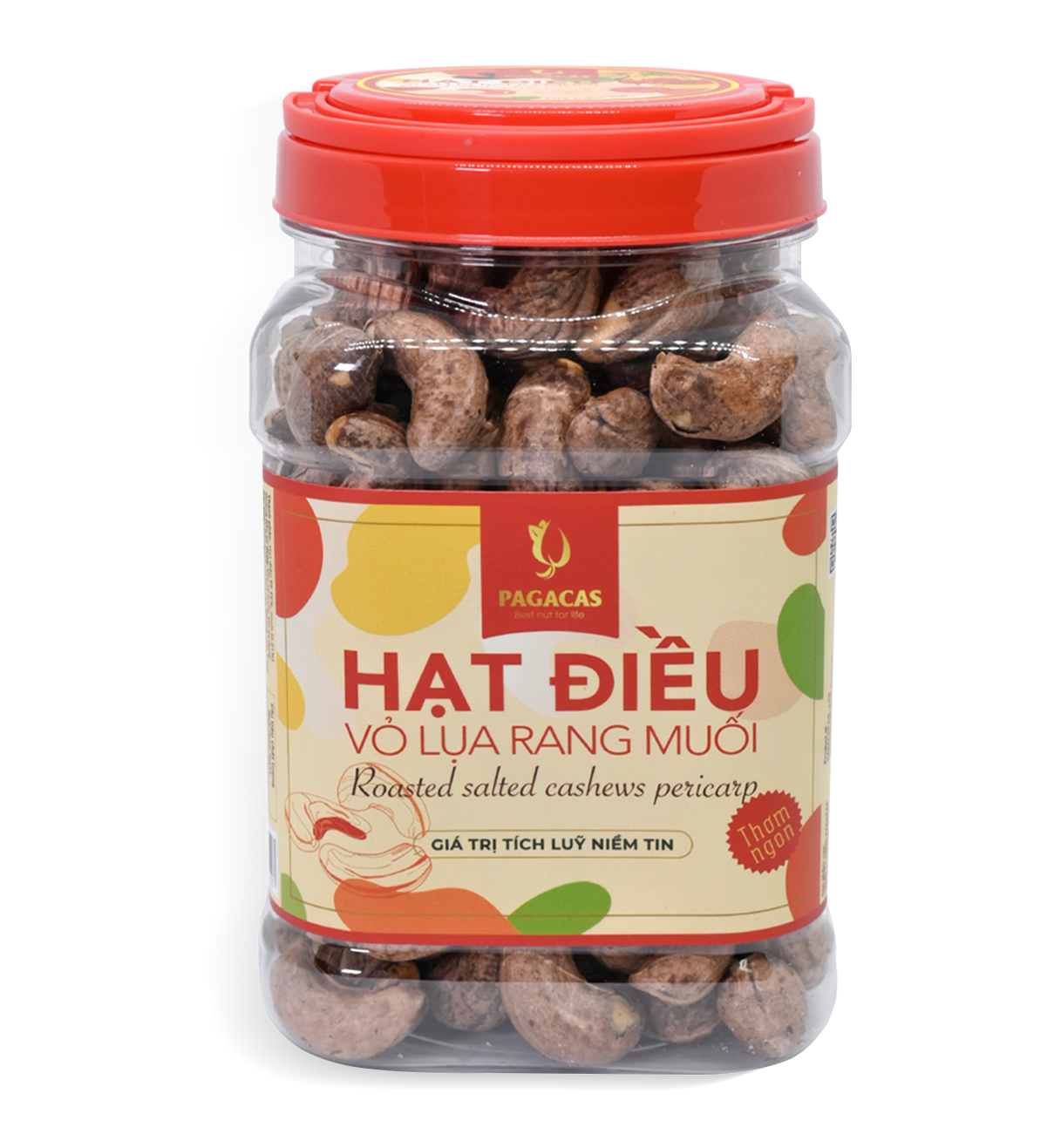 Pagacas salted roasted cashews (Shelled) – Plastic box 500g